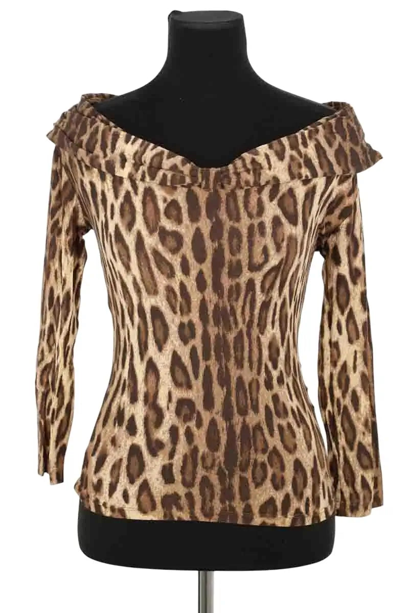Top Blumarine Marron en Synthétique, taille S - Seconde Main