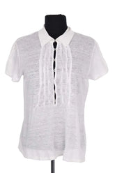 Top Boss Blanc en Lin, taille S - Seconde Main