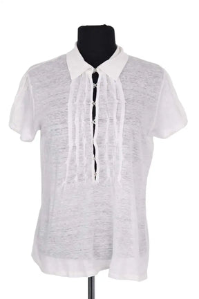 Top Boss Blanc en Lin, taille S - Seconde Main