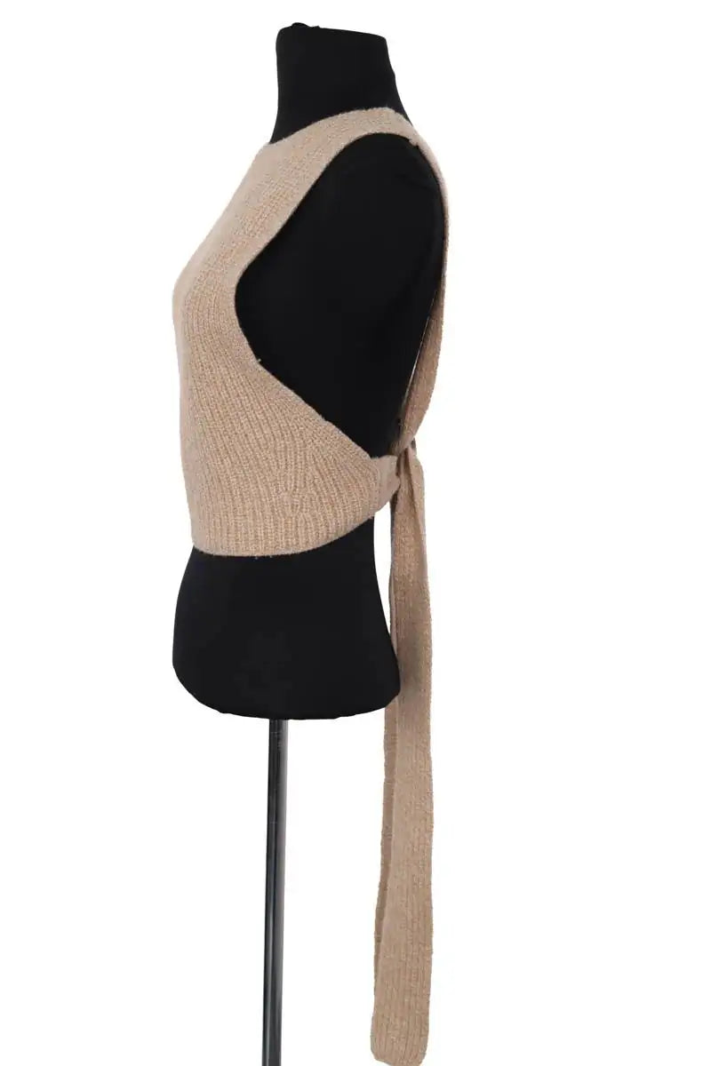 Top Claudie Pierlot Beige en Laine