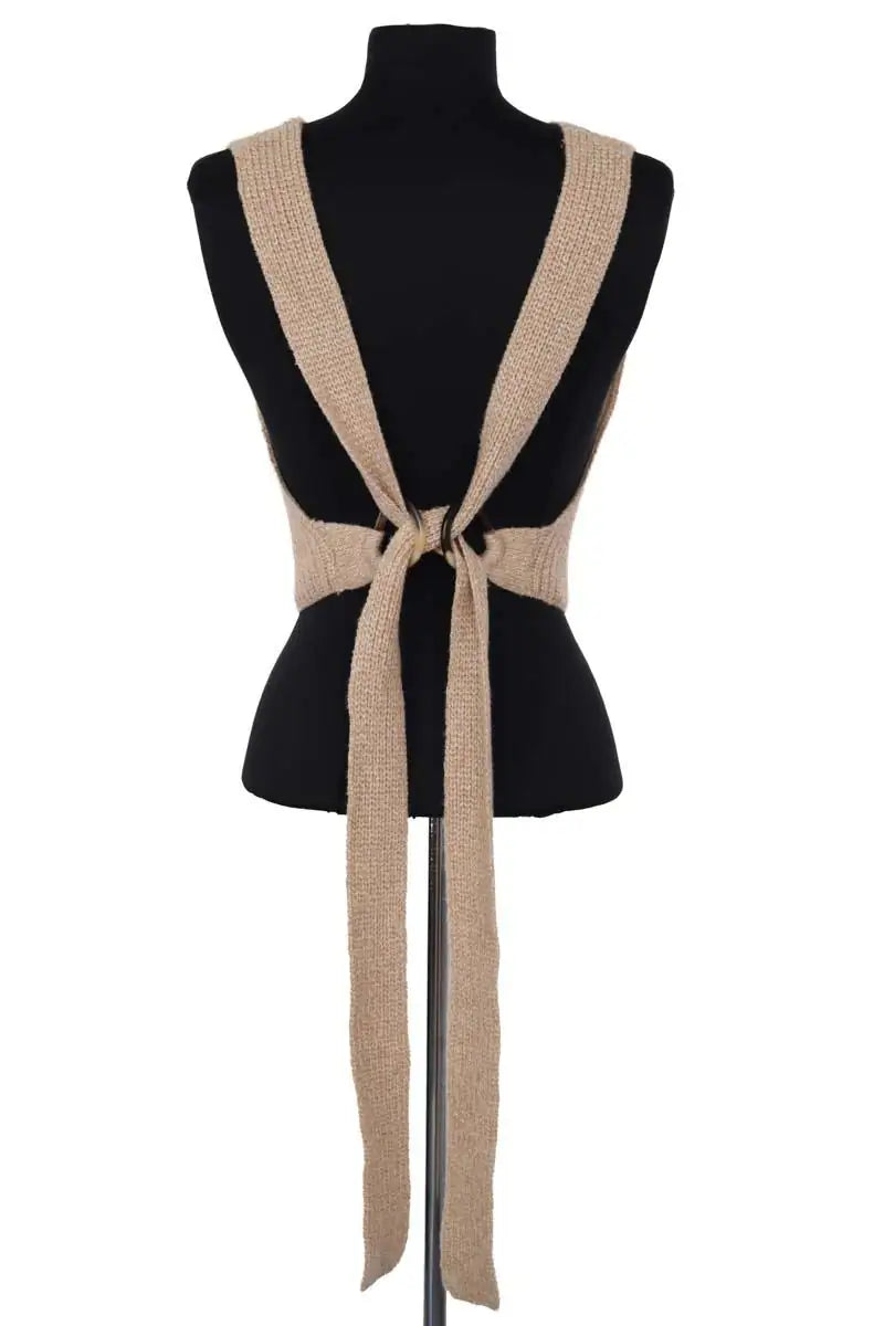 Top Claudie Pierlot Beige en Laine