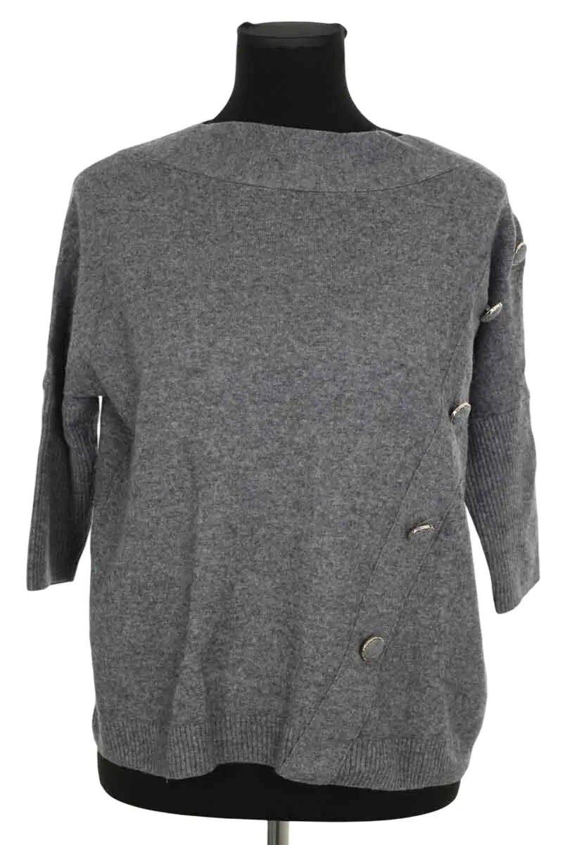 Top Claudie Pierlot Gris en Laine, taille S - Seconde Main