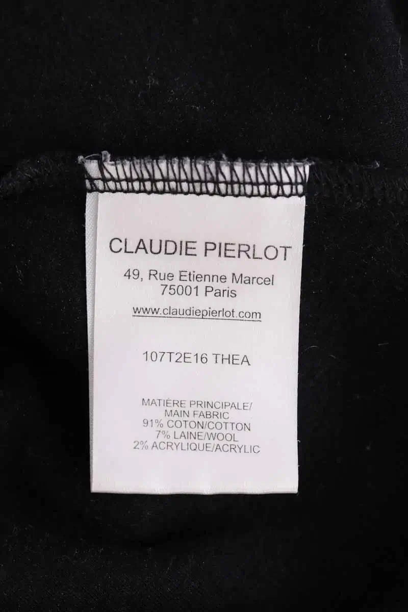 Top Claudie Pierlot Noir en Coton