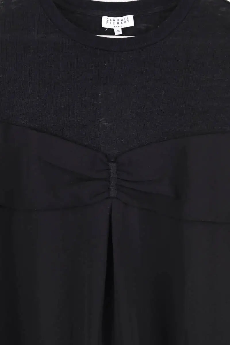 Top Claudie Pierlot Noir en Lin
