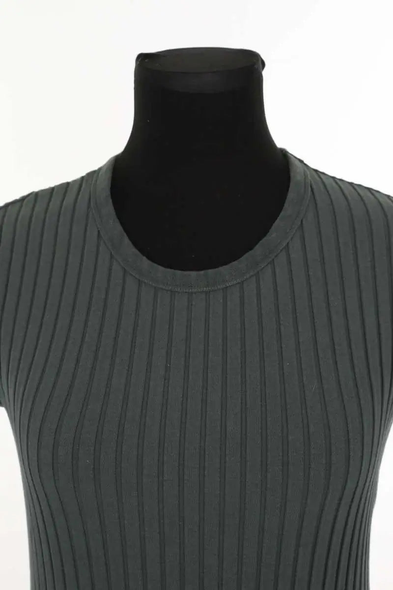 Top Closed Kaki en Coton