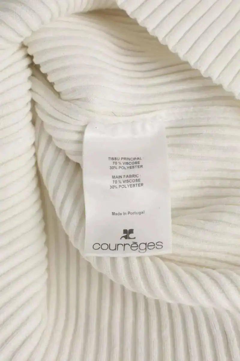 Top Courrèges Blanc en Viscose