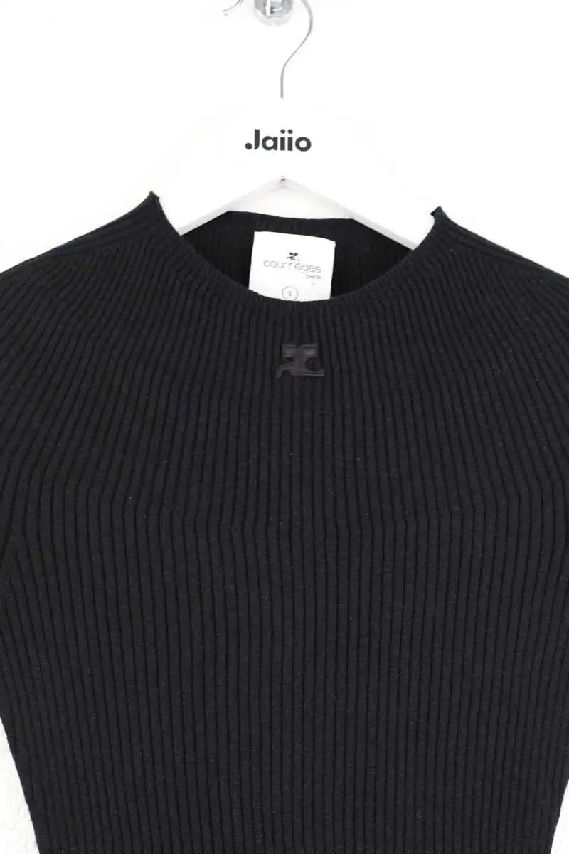 Top Courrèges Noir en Coton