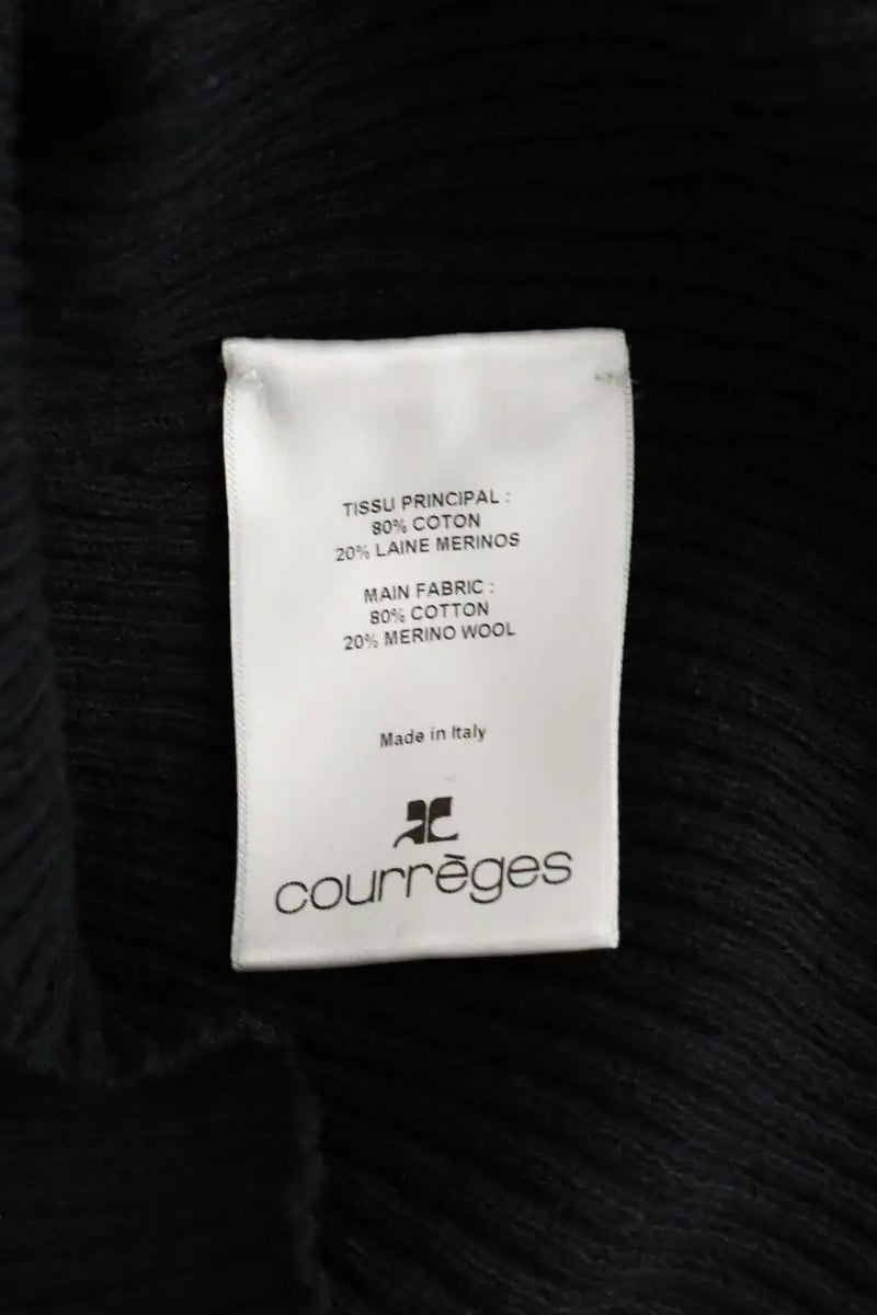 Top Courrèges Noir en Coton