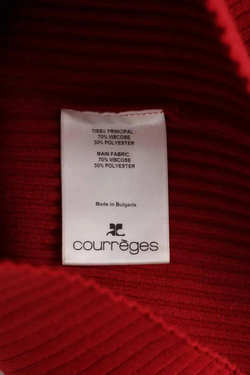 Top Courrèges Rouge en Viscose
