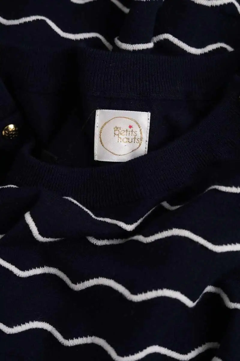 Top Des Petits Hauts Alouette Bleu en Coton