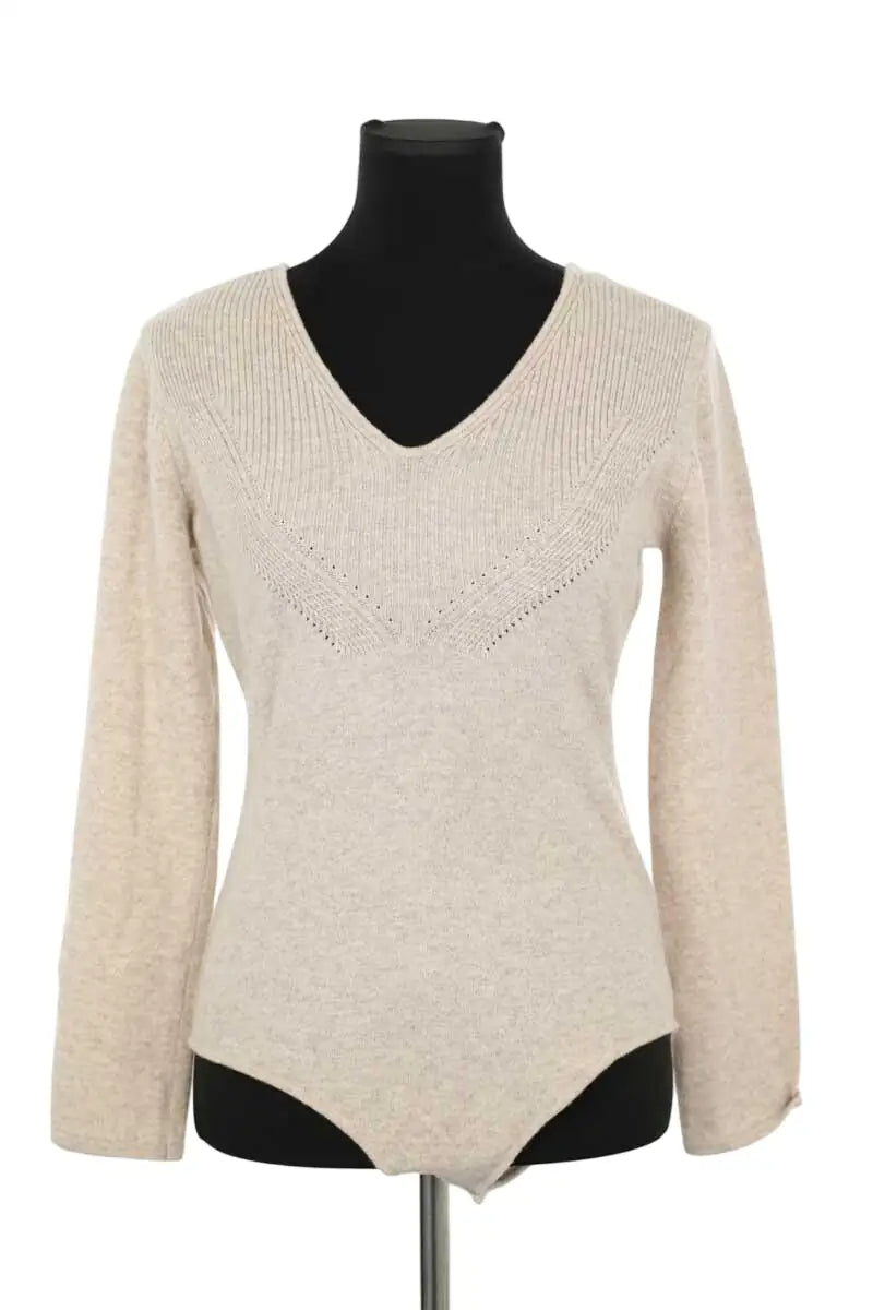 Top Des Petits Hauts Beige en Laine, taille L - Seconde Main