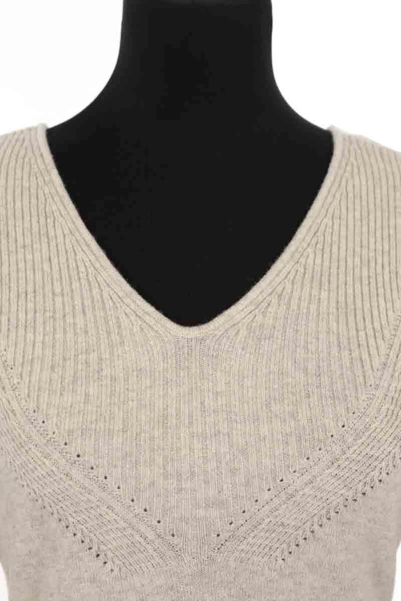 Top Des Petits Hauts Beige en Laine