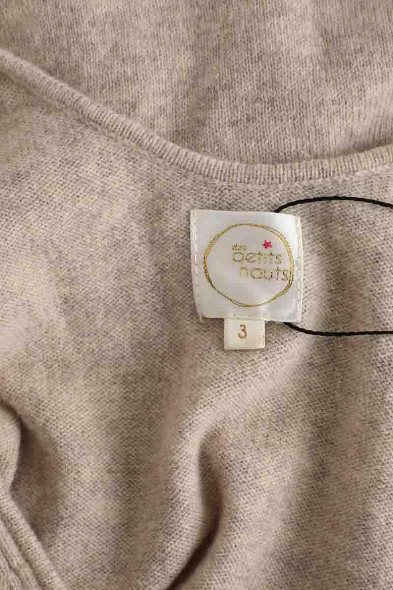 Top Des Petits Hauts Beige en Laine