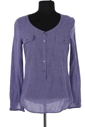 Top Des Petits Hauts Bleu en Coton, taille S - Seconde Main