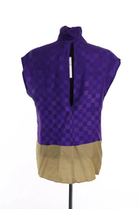 Top Dries Van Noten Violet en Soie