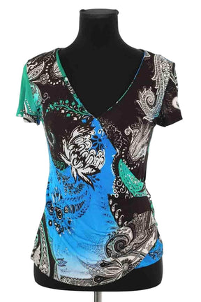 Top Etro Bleu en Viscose, taille S - Seconde Main
