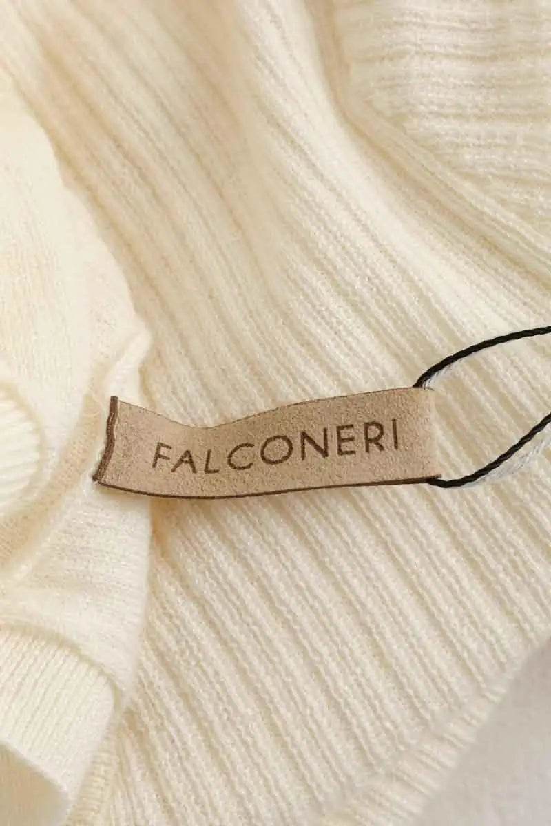 Top Falconeri Blanc en Cachemire