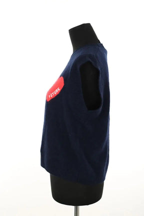 Top From Future Bleu en Cachemire