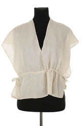 Top Gaëlle Constantini Beige en Synthétique, taille S - Seconde Main