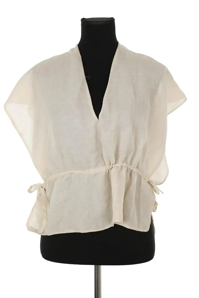 Top Gaëlle Constantini Beige en Synthétique, taille S - Seconde Main