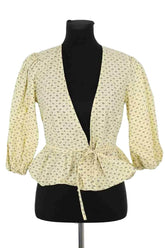 Top Ganni Jaune en Coton, taille S - Seconde Main