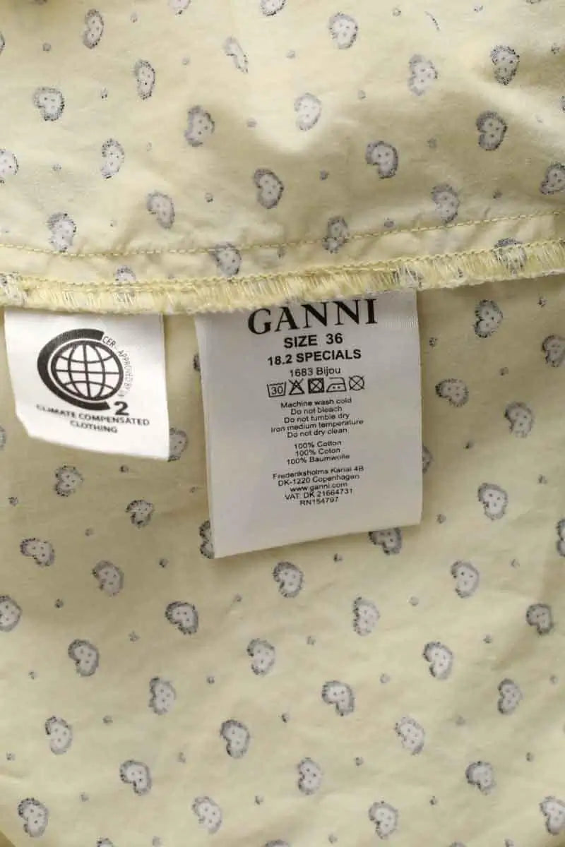 Top Ganni Jaune en Coton