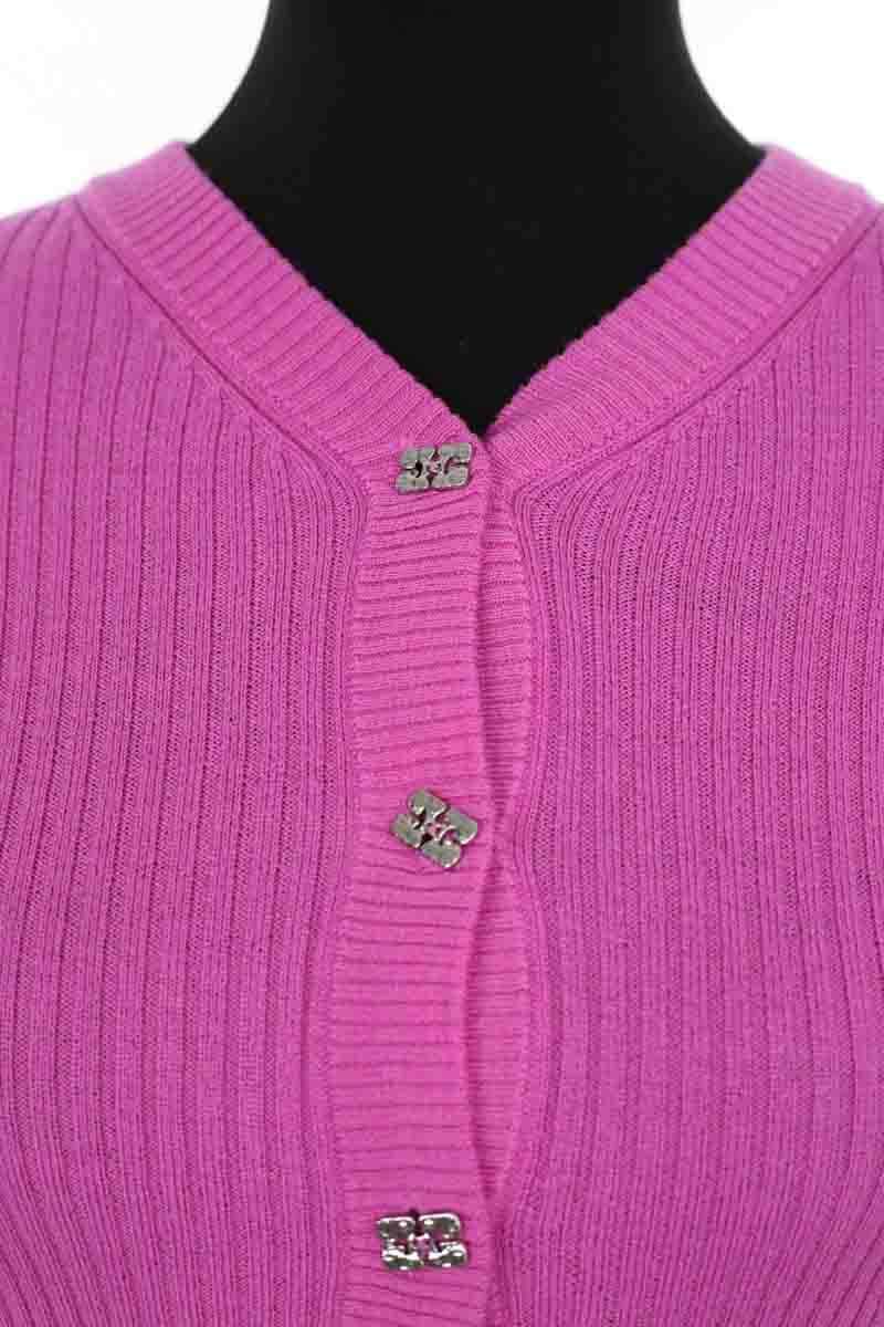 Top Ganni Rose en Laine
