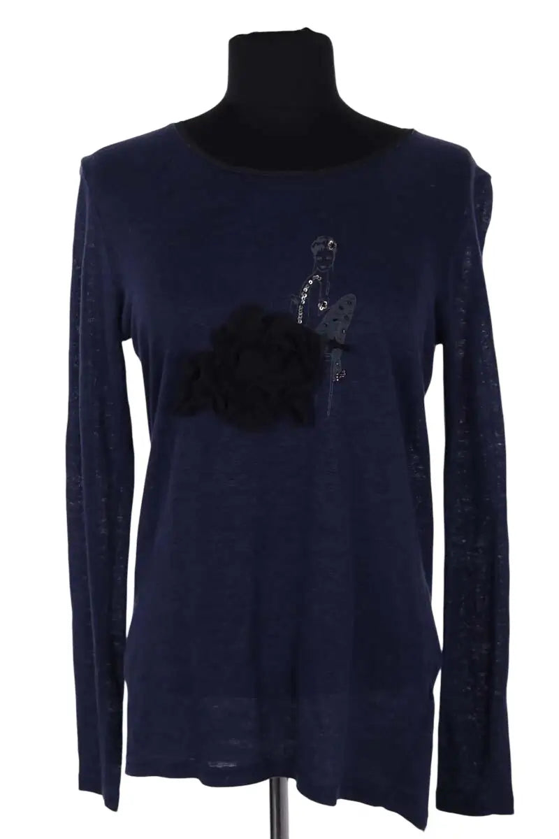 Top Gerard Darel Bleu en Lin, taille S - Seconde Main