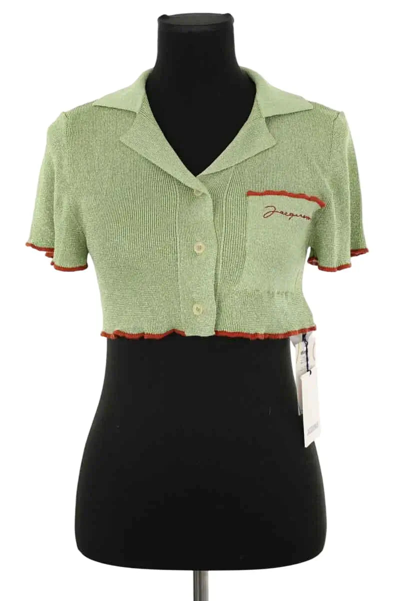 Top Jacquemus Brilho Vert en Viscose, taille S - Seconde Main