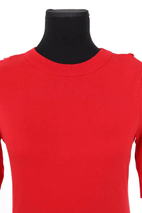 Top Jour/Né Rouge en Coton