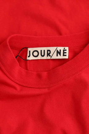 Top Jour/Né Rouge en Coton