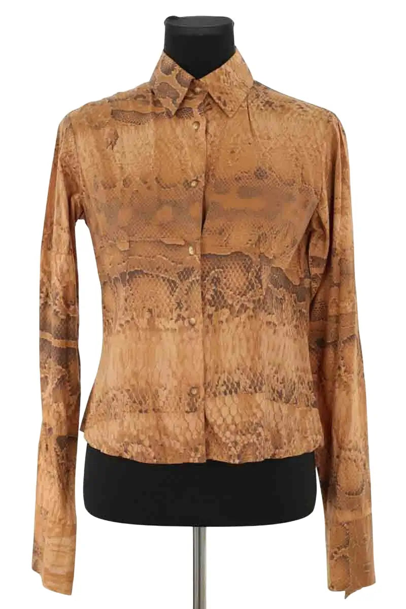 Top Just Cavalli Marron en Coton, taille XS - Seconde Main