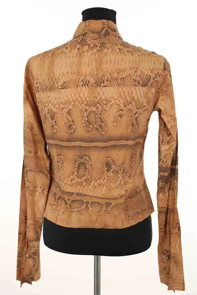 Top Just Cavalli Marron en Coton