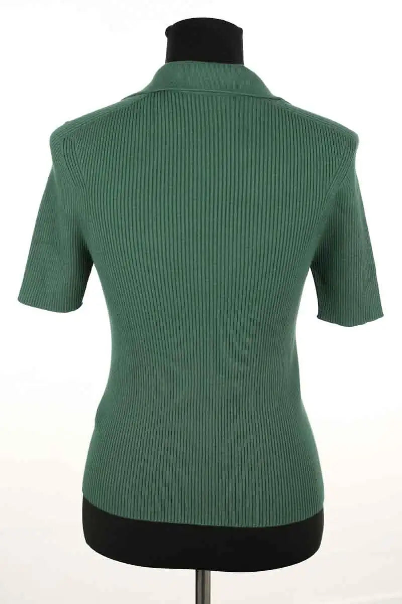 Top Lacoste Vert en Coton
