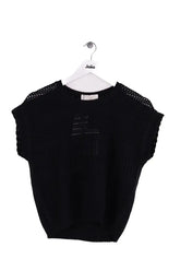 Top Maison Montagut Jamaica Noir en Coton, taille S - Seconde Main