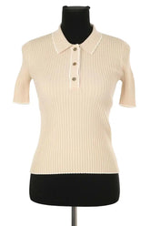 Top Maje Beige en Synthétique, taille S - Seconde Main