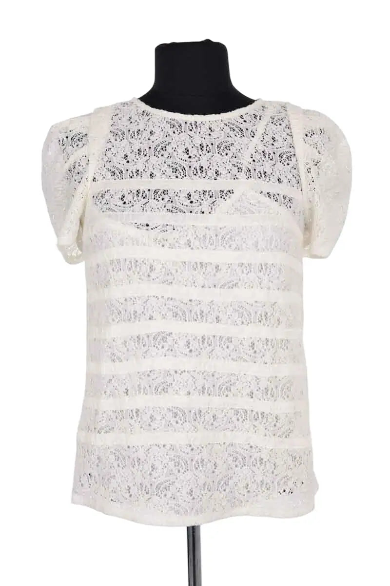 Top Maje Blanc en Coton, taille M - Seconde Main