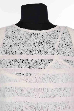 Top Maje Blanc en Coton