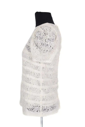 Top Maje Blanc en Coton