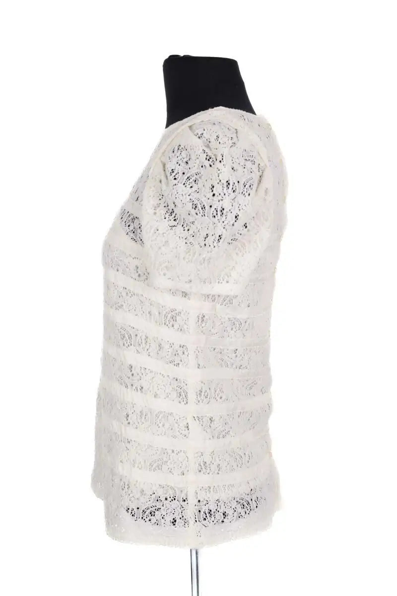 Top Maje Blanc en Coton