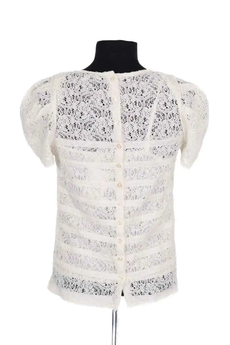 Top Maje Blanc en Coton
