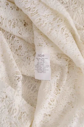 Top Maje Blanc en Coton