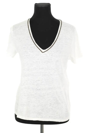 Top Maje Blanc en Lin, taille L - Seconde Main