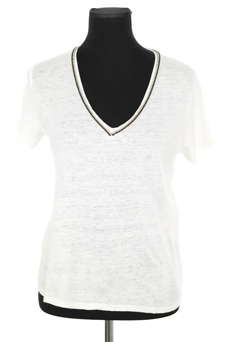 Top Maje Blanc en Lin, taille L - Seconde Main