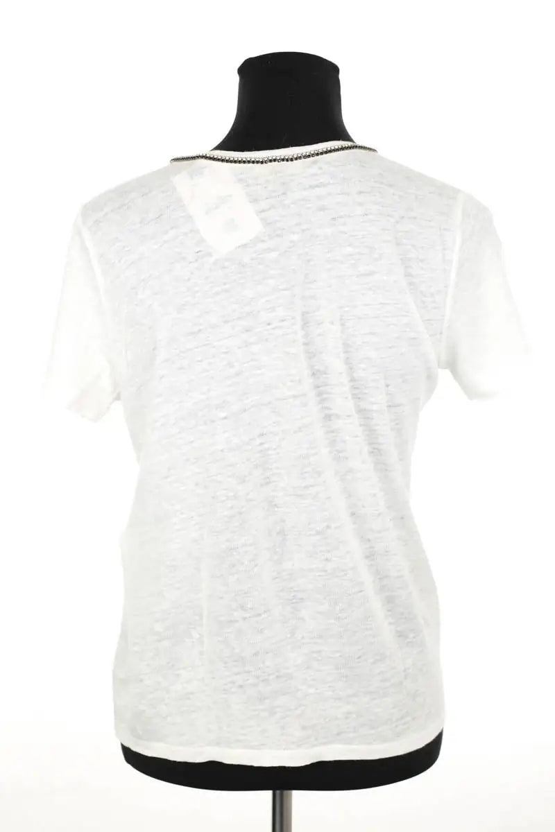 Top Maje Blanc en Lin