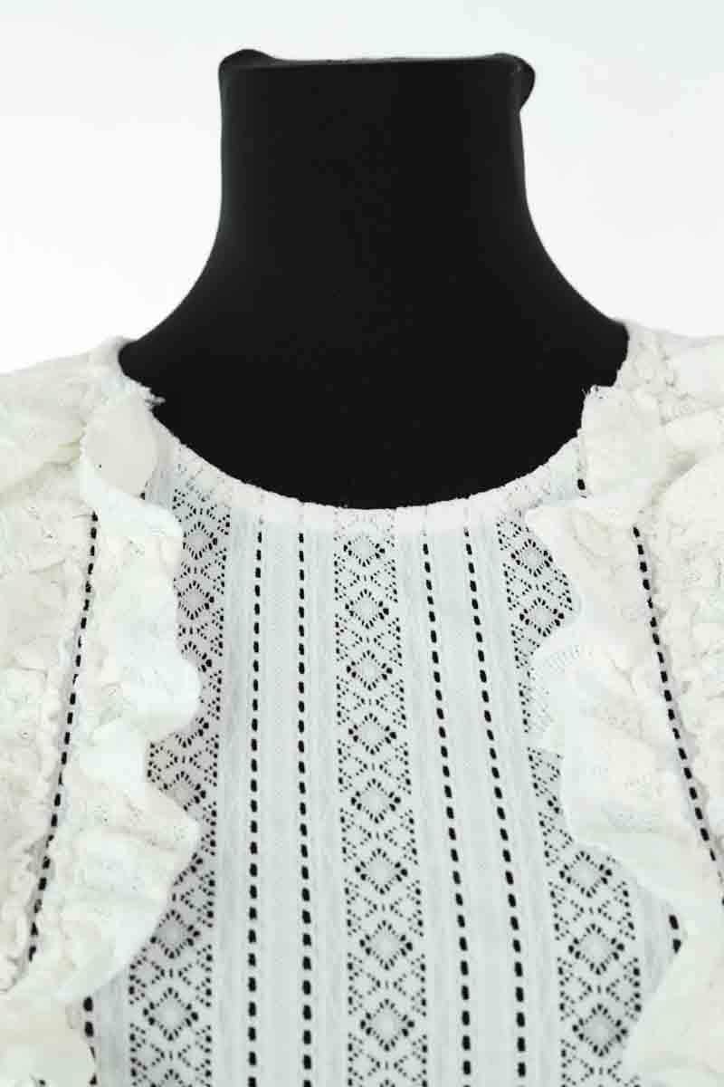 Top Maje Blanc en Polyamide