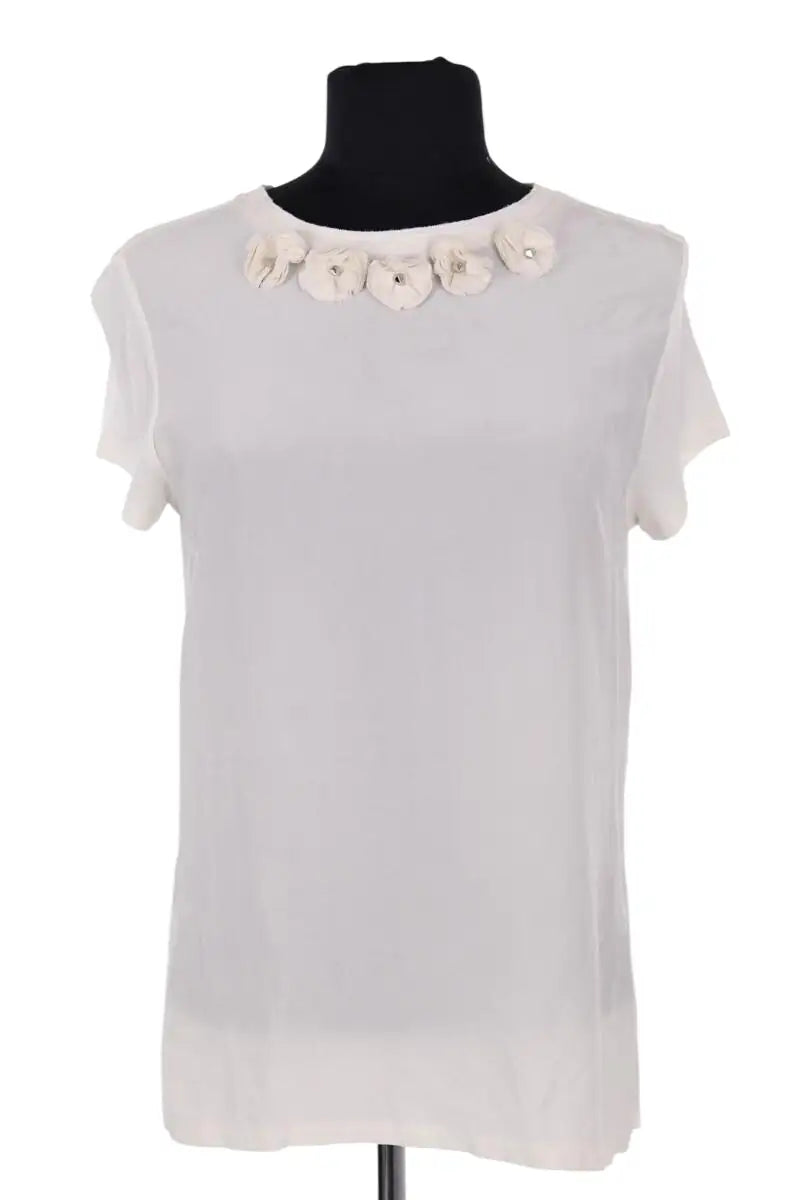 Top Maje Blanc en Viscose, taille M - Seconde Main