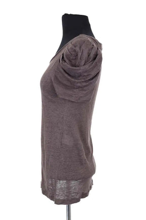 Top Maje Marron en Lin