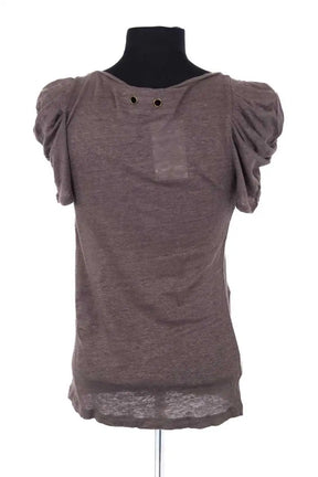 Top Maje Marron en Lin