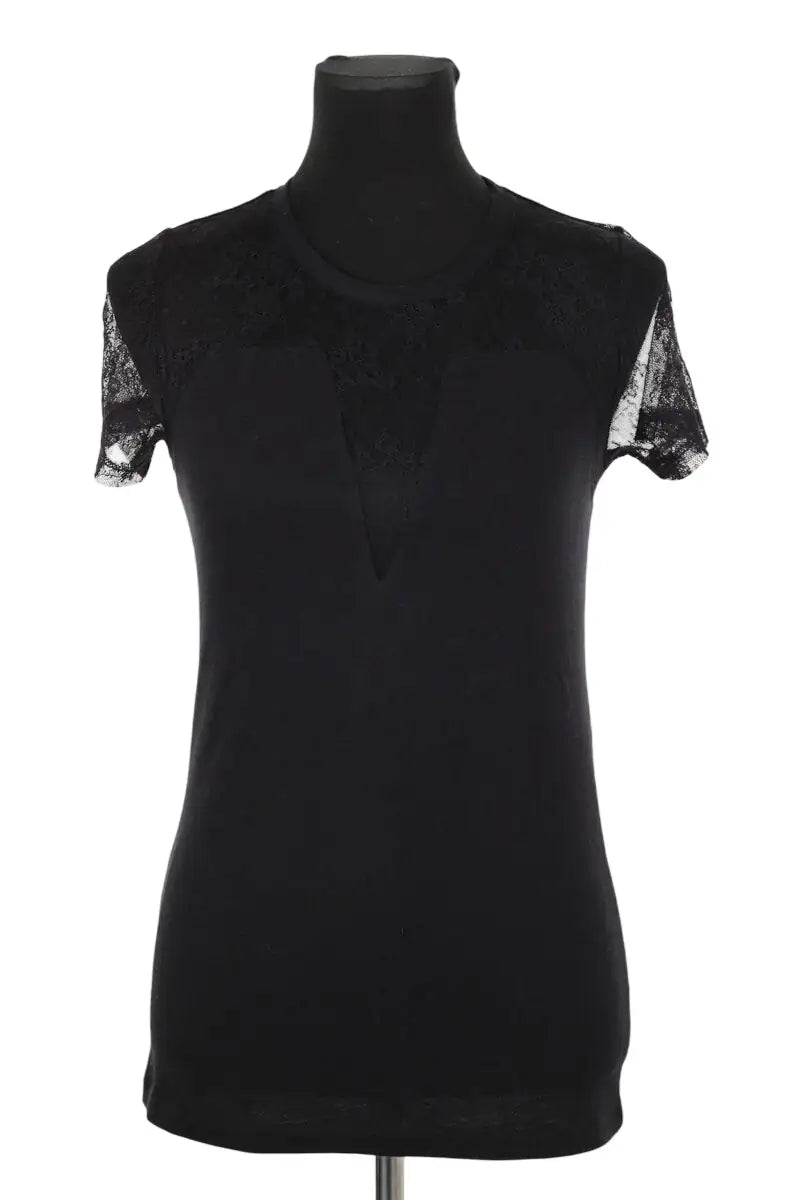 Top Maje Noir en Coton, taille M - Seconde Main